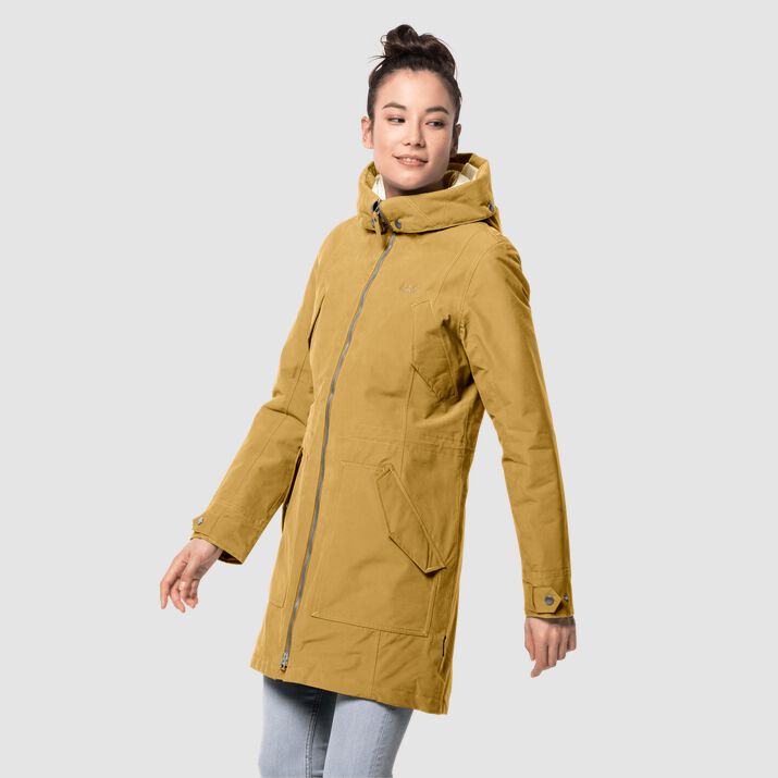 Parka Jack Wolfskin Rocky Point Mujer Dorados Mexico-1872369